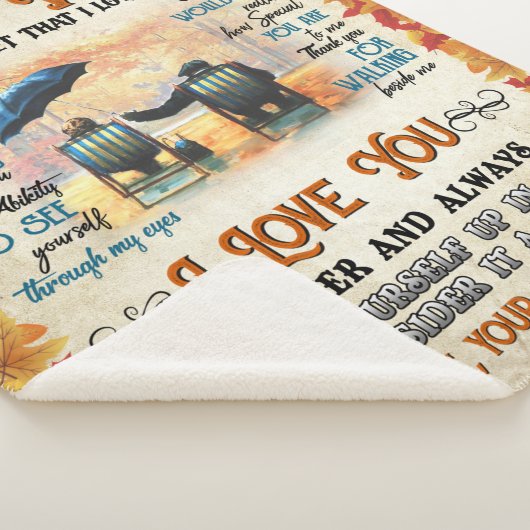 Gepersonaliseerd aan mijn vrouw van echtgenoot ver sherpa deken (3/4)