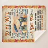 Gepersonaliseerd aan mijn vrouw van echtgenoot ver sherpa deken (Voorkant (horizontaal))