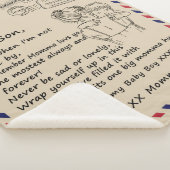 Gepersonaliseerd aan mijn zoon, brief van mam Blan Sherpa Deken (3/4)