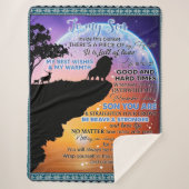 Gepersonaliseerd aan mijn zoon, brief van mam Blan Sherpa Deken (Voorkant)