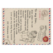 Gepersonaliseerd aan mijn zoon, brief van mam Blan Tafelkleed (Voorkant (Horizontaal))