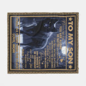 Gepersonaliseerd aan mijn zoon, brief van mam fleece deken (Voorkant (Horizontaal))