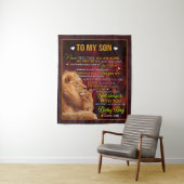 Gepersonaliseerd aan mijn zoon, liefdesbrief van v wandkleed (In situ)