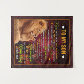 Gepersonaliseerd aan mijn zoon, liefdesbrief van v wandkleed (Voorkant (horizontaal))