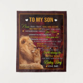 Gepersonaliseerd aan mijn zoon, liefdesbrief van v wandkleed (Voorkant)