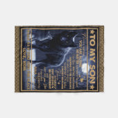 Gepersonaliseerd aan mijn zoon, Son Birthday Gift Fleece Deken (Voorkant (Horizontaal))