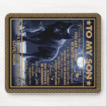 Gepersonaliseerd aan mijn zoon, Son Birthday Gift Muismat<br><div class="desc">Gepersonaliseerd Aan Mijn Zoon, Zoon Verjaardagscadeau Een schattig cadeau voor een speciaal persoon. Het patroon is het beste cadeau aan vrienden en familie, het is ook een perfect vakantie- of verjaardagscadeau idee Hondenliefhebbers, meisjes, jongens, kinder, tiener en volwassen op Kerstmis, en Nieuwjaar, Thanksgiving Dag, Kerstdag, Moederdag, Vaderdag, 4 juli, 1776...</div>