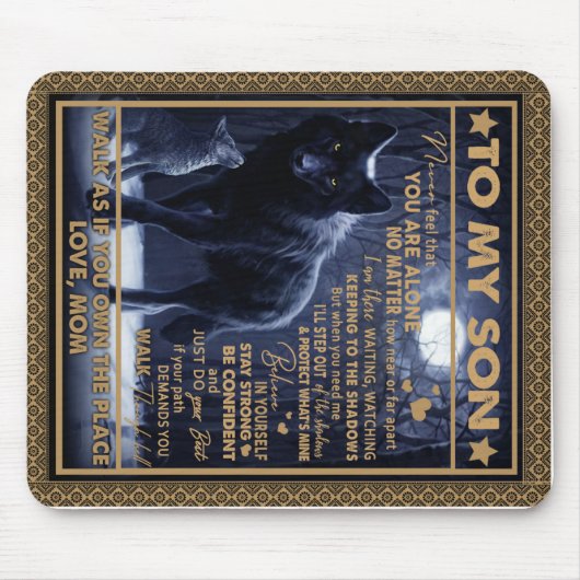 Gepersonaliseerd aan mijn zoon, Son Birthday Gift Muismat (Voorkant)