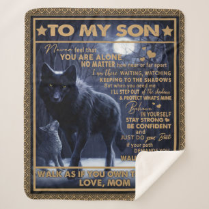 Gepersonaliseerd aan mijn zoon, Son Birthday Gift Sherpa Deken