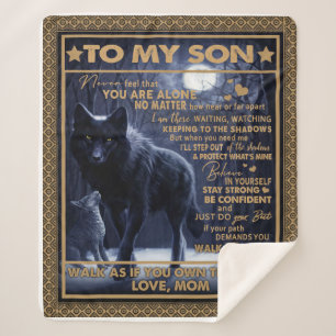 Gepersonaliseerd aan mijn zoon, Son Birthday Gift Sherpa Deken