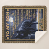 Gepersonaliseerd aan mijn zoon, Son Birthday Gift Sherpa Deken (Voorkant (horizontaal))