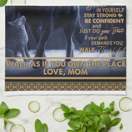 Gepersonaliseerd aan mijn zoon, Son Birthday Gift Theedoek (Gevouwen)