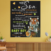 Gepersonaliseerd aan mijn zoon van Love Mam Canvas Afdruk (Insitu (Woonkamer))