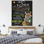 Gepersonaliseerd aan mijn zoon van Love Mam Canvas Afdruk (Insitu (Slaapkamer))