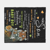 Gepersonaliseerd aan mijn zoon van Love Mam Fleece Deken (Voorkant (Horizontaal))