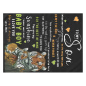 Gepersonaliseerd aan mijn zoon van Love Mam Tafelkleed (Voorkant (Horizontaal))