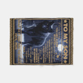 Gepersonaliseerd aan mijn zoon verjaardagscadeau, fleece deken (Voorkant (Horizontaal))