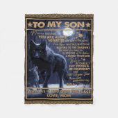 Gepersonaliseerd aan mijn zoon verjaardagscadeau, fleece deken (Voorkant)