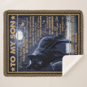 Gepersonaliseerd aan mijn zoon verjaardagscadeau, sherpa deken (Voorkant (horizontaal))