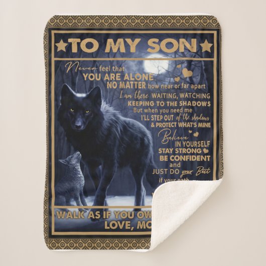 Gepersonaliseerd aan mijn zoon verjaardagscadeau, sherpa deken (Voorkant)