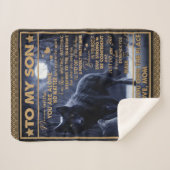 Gepersonaliseerd aan mijn zoon verjaardagscadeau, sherpa deken (Voorkant (horizontaal))