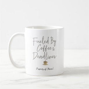 Gepersonaliseerd - Aangedreven door koffie en dead Koffiemok