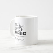 Gepersonaliseerd - Aangedreven door koffie en spre Koffiemok (Voorkant links)