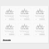 Gepersonaliseerd Aangepast Bericht Kerstkaars Labe Vierkante Sticker (Vel)