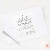 Gepersonaliseerd Aangepast Bericht Kerstkaars Labe Vierkante Sticker (Envelop)