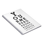 Gepersonaliseerd aangepast bericht Optometrist Gra Notitieboek (Rechterzijde)