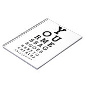 Gepersonaliseerd aangepast bericht Optometrist Gra Notitieboek (Linkerzijde)