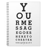 Gepersonaliseerd aangepast bericht Optometrist Gra Notitieboek (Voorkant)