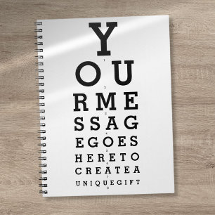 Gepersonaliseerd aangepast bericht Optometrist Gra Notitieboek