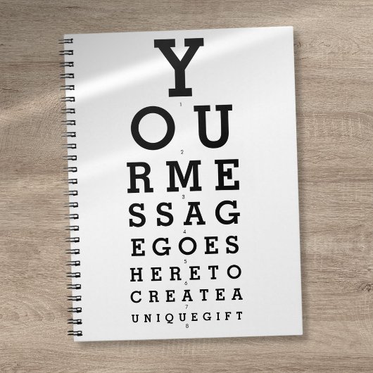 Gepersonaliseerd aangepast bericht Optometrist Gra Notitieboek