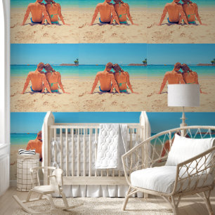 Gepersonaliseerd aangepast fotoontwerp behang