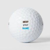 gepersonaliseerd aangepast grappig beste jouw naam golfballen (Voorkant)
