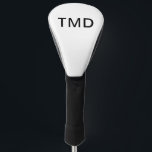 Gepersonaliseerd aangepast Initiaal Monogram Golfheadcover<br><div class="desc">Gepersonaliseerde golfartikelen maken geweldige cadeaus voor verjaardagen,  kerst,  vaderdag en Moederdag. Deze aangepaste golf hoofd cover beschikt over een eenvoudige vet monogram tekst. Verwijder de tekst en voeg eventuele initialen of formuleringen van uw keuze toe.</div>