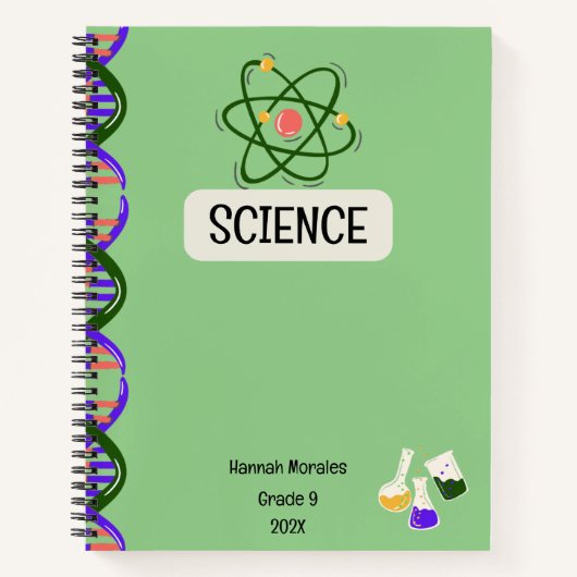 Gepersonaliseerd aangepast Notitieboek voor studen (Voorkant)