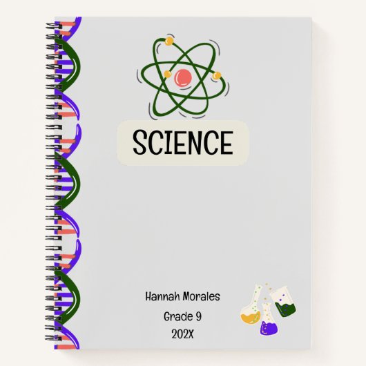 Gepersonaliseerd aangepast Notitieboek voor studen (Voorkant)