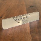 Gepersonaliseerd Aangepast Ontwerp Goud Acryl Naam Naambordje (Zijkant)