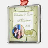 Gepersonaliseerd Aangepast Ornament Groene Apple S (Links)