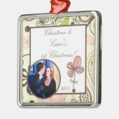Gepersonaliseerd Aangepast Ornament Lente Roze/Gro (Links)