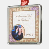 Gepersonaliseerd Aangepast Ornament Paarse/Groene  (Links)