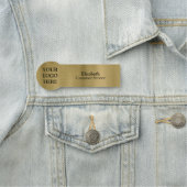 Gepersonaliseerd aangepast Radiaal metalen goud ge Naamplaatje (In situ)