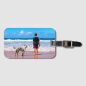 Gepersonaliseerd Aangepast Uw Pet Photo Bagagelabe Bagagelabel (Voorkant (horizontaal))
