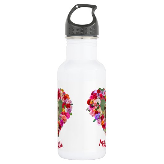 Gepersonaliseerd / Aangepaste Hond / Huisdier Foto Waterfles (Voorkant)