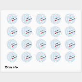 Gepersonaliseerd aangepaste kleur Netball Team Ronde Sticker (Vel)