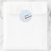 Gepersonaliseerd aangepaste kleur Netball Team Ronde Sticker (Tas)