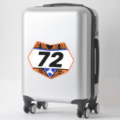 Gepersonaliseerd aantal bord vinylsticker sticker (Koffer)