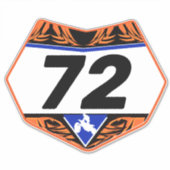 Gepersonaliseerd aantal bord vinylsticker sticker (Voorkant)